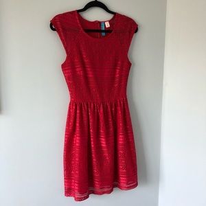 Red Lace Holiday Dress